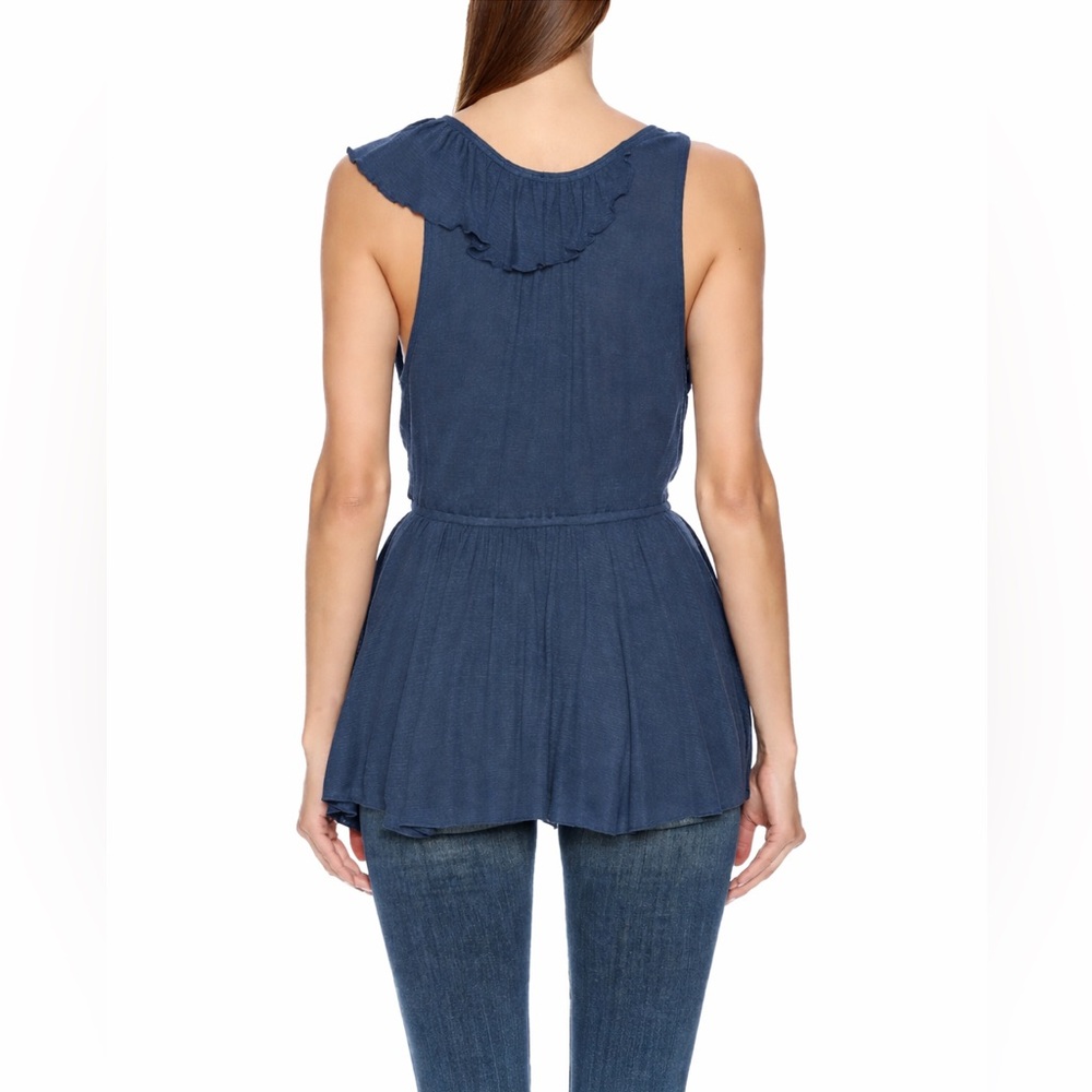 FREE PEOPLE FLOAT AWAY RUFFLE TANK - Picture 2 of 5